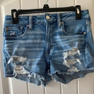 American Eagle Distressed Lace Pocket Shorts
